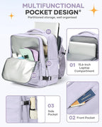 coofay Travel Backpack Carry On Flight Aapproved Personal Item Travel Bag Mochila De Viaje Travel Backpack For Men Spirit Airlines Personal Item Bag 18x14x8 Carry On Backpack For Airplanes Purple