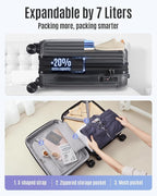 LIGHT FLIGHT Carry On Luggage 22x14x9 Airline Approved, Durable Hard Shell Carry On Suitcases with Wheels, Expandable Hardside Lightweight Travel Luggage with TSA Lock 20 Inch Carry on, Glacier Gray