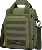 ZHIERNA Tactical Messenger Bag, Tactical Briefcase Laptop Bag Heavy Duty MOLLE Shoulder Pack Handbag for Men(Patch Included)