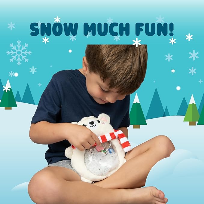 Chuckle & Roar Sensory Seek & Find Plush Polar Bear Game - 1 Plush & 20 Cards, Multicolor, Small - Toddler Airplane Travel Essential - Engaging Toddler Sensory Toys - Quiet Travel Toys for Plane & Car
