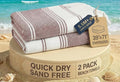 LANE LINEN Beach Towels for Women, 2 Pack Large Beach Towels Oversized, Pre-Washed, No-Shrink Sand Free, Quick Dry, Lightweight Travel Towel, Soft Beach Bath Towel, 39"x71" - Fired Brick