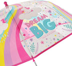 Legami - Dancin' In The Rain Children's Umbrella, Windproof Structure, Manual Opening, Fabric Closure with Space for Name, Hook Handle, 73 x 65 cm
