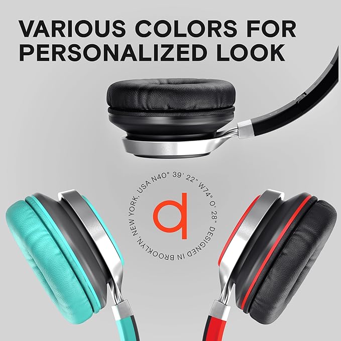 ARTIX CL750 Wired Headphones with Mic — Noise Isolating On-Ear Headphones for Computer and Laptop Wired, Plug in Corded Headphone with Wire (Foldable, Aux Jack 3.5mm)