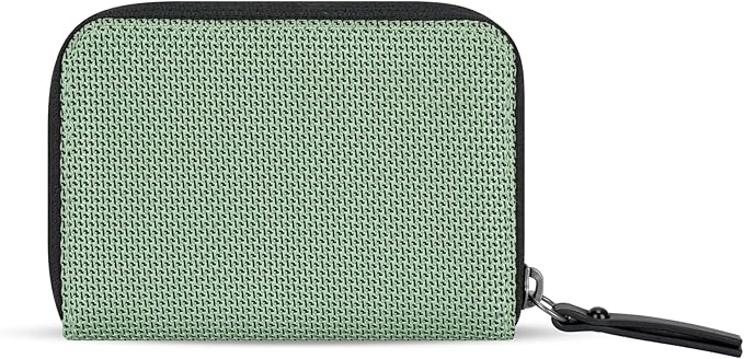 Sherpani Barcelona AT, Small Nylon Bifold Zipper Pocket Wallet, Travel Bag for Men Women, RFID Protection, Unisex Travel Gift (Aloe Mist)