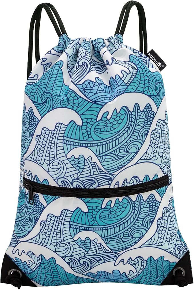 HOLYLUCK Drawstring Backpack Bag Sport Gym Sackpack