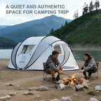 Pop Up Camping Tent, 2/4/6 Person Instant Tent Waterproof PU4500mm, Spacious Ventilated Camping Tent with Front Porch, Quick Setup Lightweight Portable for Outdoor Camping Hiking Beach