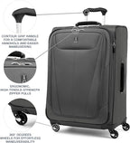 Travelpro Maxlite 5 Softside Expandable Luggage with 4 Spinner Wheels, Lightweight Suitcase, Men and Women, Shadow Grey, Checked-Medium 25-Inch