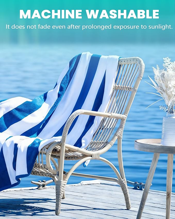 Antfuny 6 Packs Oversized 72x40 Inch Stripe Beach Towel Thin Set Extra Large XL Big Clearance Soft Super Pool Travel Bath Swim Camping Accessories Essentials Towels Bulk Men Women Adults Gift