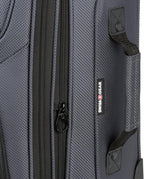 SWISSGEAR Sion Softside Expandable Spinner Luggage Durable Lightweight Travel Suitcase, Dark Grey, Carry-On 21-Inch