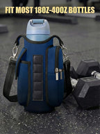 AUPET Magnetic Gym Bag for Men & Women, Small Gym Bag Organizer, Crossbody Magnets Gym Water Bottle Bag Holder Carrier Fits for 18-40oz Owala Yeti Hydro Flask, Workout Pouch for Phone, Keys & Wallet