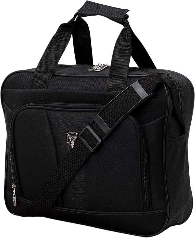 Travelers Club 3 Piece Bowman Luggage Set, Black Carry