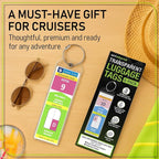 Untethered Cruise Luggage Tag Holders (6 Pack, Narrow) | Clear Luggage Tags for Cruise Ships | Durable PVC Travel Bag ID Tags (6.3" x 2.4")