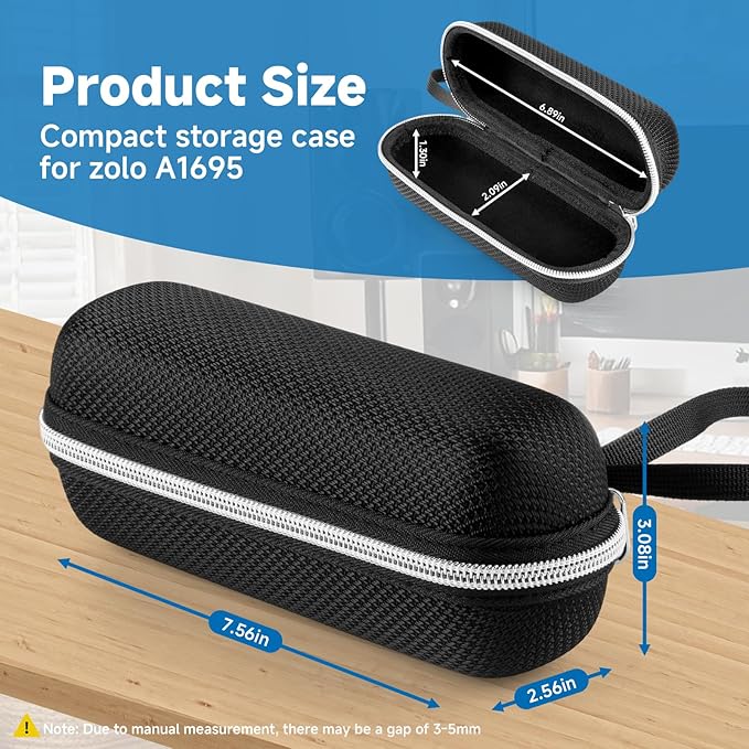 for Anker 25,000mAh Laptop Power Bank Compact Travel Case, EVA Protective Storage Box with Hand Strap Compatible with Anker Zolo A1695 Power Bank 25K 165W (Black Case Only)