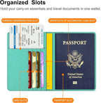 FINTIE Passport Holder, Slim Travel Wallet RFID Blocking Card Case Cover Passport Cover Protector Essentials with Credit Card Slots for Women/Men | Slim, RFID Blocking, Card Case Cover, Essentials, Credit Card Slots