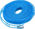uxcell Portable Clothesline, 26.24ft Nylon Windproof Non-Slip Washing Line Rope for Courtyard Outdoor Travel Camping Laundry Drying, Blue