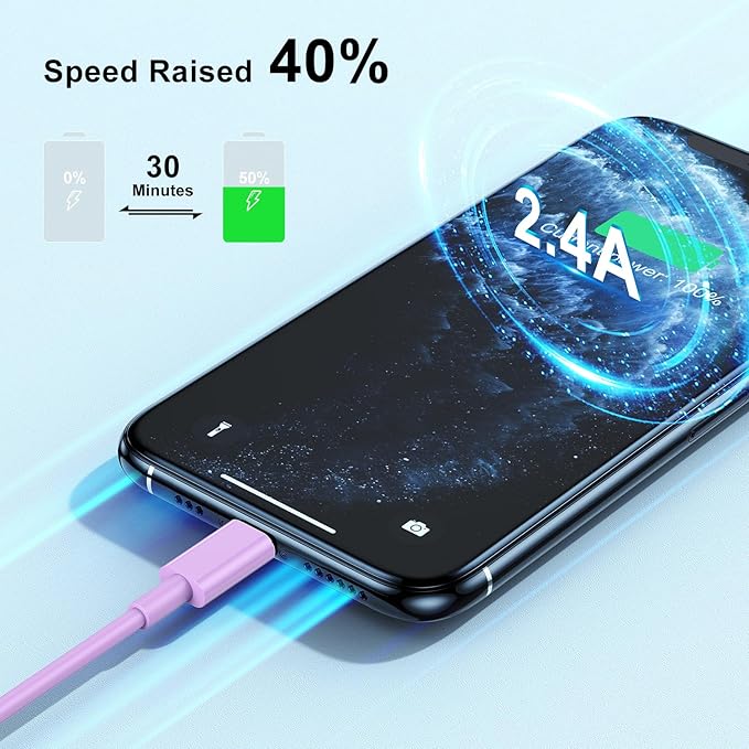 10ft iPhone Charger, [Apple Certified] Long Apple Charging Cord,10 Feet Original Lightning to USB Cable,10 Foot iPhone Charging Cable for iPhone 14 Pro Max/14/13 Pro/12 Mini/11/XS/XR/8/7/6S/5/SE,iPad