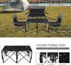 Camping Chair Set of 3, Outdoor Folding Camping Chairs for Heavy People with Cup Holder & Carry Bag,Collapsible Chair Include One Sofa Chair and Two Single Chair,Support up to 500lbs