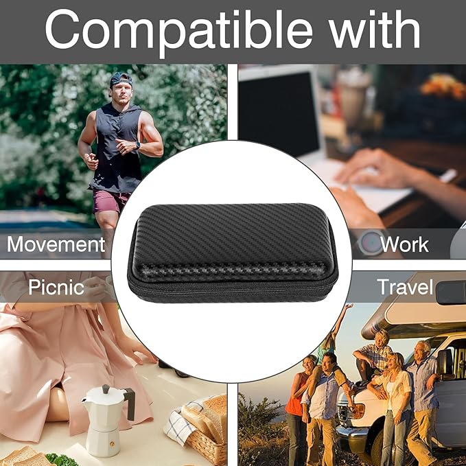 Solar Power Bank Carrying Case - Portable Hard Travel Storage Box for Solar Chargers, Compatible with BLAVOR 10000mAh, Durecopow 20000mAh(Black)