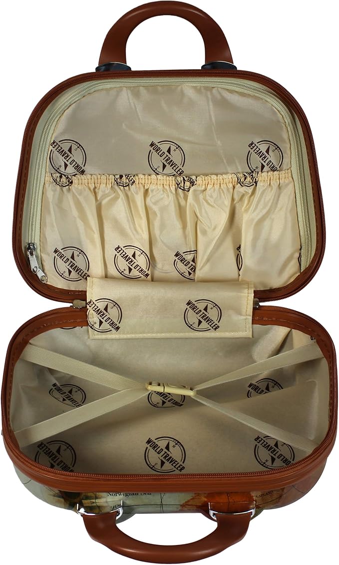 World Traveler VentureX Airline Approved 2-Piece Carry-On Luggage Set – Lightweight Hardside Polycarbonate Suitcase with Spinner Wheels - Europe