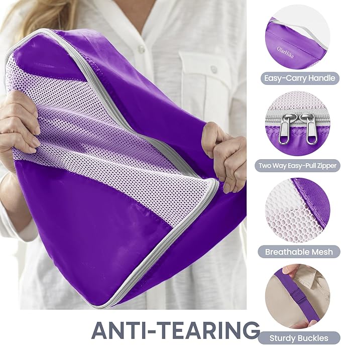 10 Set Packing Cubes for Travel, Gifts for Women Mom,Anti-Tearing Suitcase Organizer,OlarHike Vacation Essentials & Accessories for Cruise Ship