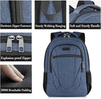 BIKROD Backpack for Woman and Men, Travel Laptop Backpack, Waterproof College Back Pack for 15.6 IN Laptop Backpack, Adult Business Computer Travel Backpack, Blue