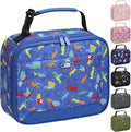 Lunch Box Kids Insulated Lunch Bag for Boys Girls Cute Reusable Lunch Tote Bag Waterproof Portable Thermal Lunch Box Kids for School Picnic Travel Blue Car