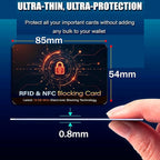 SaiTech IT 10 PK RFID Blocking Cards Protect Your Entire Wallet, Purse, and Cards from NFC Contactless Theft Wallet for Men & Women - Orange Black (10 Pack CL)