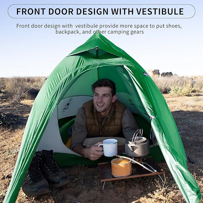 Naturehike Cloud Up Tent, Lightweight Backpacking Tents, Waterproof Ultralight Tent for Camping Hiking Backpacking