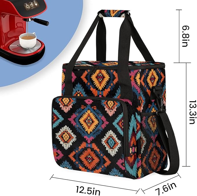Coffee Maker Carring Bag Travel Storage Tote Bag Compatible with Keurig K-Mini or K-Mini Plus Portable Single Serve Coffee Brewer Case with Pockets for K-cup Pods(Bag Only)