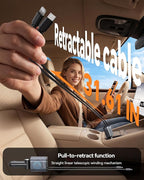 Retractable Car Charger,69W Car Phone Charger USB C Fast Charge,Cigarette Lighter USB Charger Car Accessories for Women,Road Trip Essentials Gift for Men,RV Power Adapter for iPhone 17/16/15/14,Galaxy
