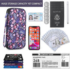 Family Passport Holder Organizer, RFID Blocking Travel Document Case, Lightweight Large Passport Cover Case Waterproof Bag Document Organizer for Women & Men