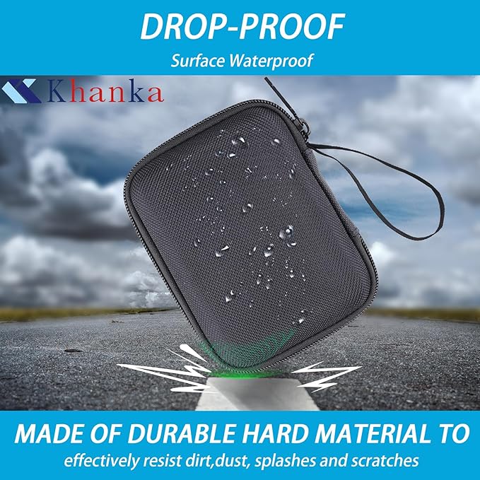 khanka Hard Case Replacement for Anker Power Bank, 10,000mAh 10K 22.5W Portable Charger,Case only. (Black)