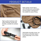 1/2PCS Travel Pillow Stuffable with Clothes As Carry-On Luggage Fits Up to 3 Days of Travel Essentials, Multifunctional U-Shaped Pillowcase for Business, Trip, Outdoor (1PCS-Brown)