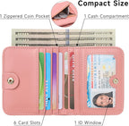 Small Wallet for Women Rfid Blocking Slim Credit Card Holder Bifold Ladies Mini Purse