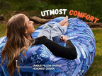 WEKAPO Inflatable Couch Air Lounger Chair - Camping & Beach Accessories, Portable Blow up Sofa for Hiking, Lawn, Indoor/Outdoor Movies & Music Festivals. Lightweight and Easy to Set Up Air Hammock