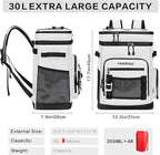 Hulongo Large Waterproof Insulated Cooler Backpack for Men & Women, Leak Proof Cooler Backpack for Camping, Beach, Fishing, Picnic, Travel, Outdoor, 30L, 48Cans