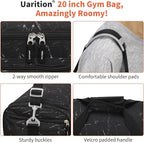 Uarition Men's Large Duffle Bag, 55L Heavy Duty Gym Bag for Sports, Workout, and Travel - Durable Duffel Gear Bag in Marble Black