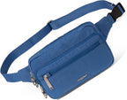 Baggallini Securtex Anti-theft Belt Bag 8.8"x5.5" Crossbody Fanny Pack for Women RFID Wallet Locking Zipper Travel Purse