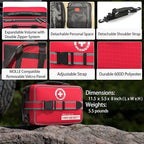 Besst Survivor 401 Piece First Aid Kit with Chest Seals -Labeled, Expandable & Mountable, Emergency Medical Kit for Home, Car, Camping & Outdoor, Waterproof Trauma Kits with Labeled Compartments