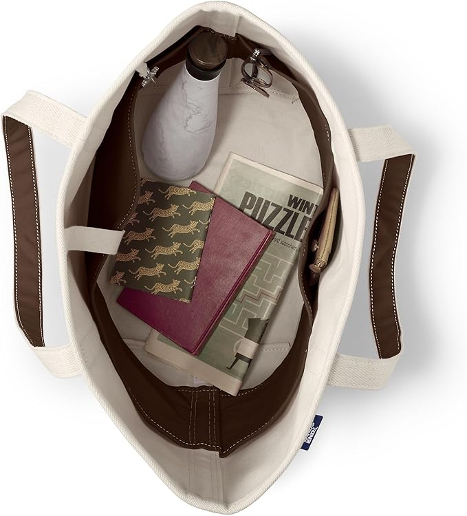 Lands' End Open Top Canvas Tote Bag