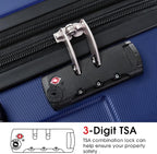 2 Piece Luggage Set, Hardside Suitcase with Spinner Wheels, TSA Lock & Expandable Hard Shell, Carry on and Checked Luggage for Travel, Maletas de Viaje for Men & Women (Blue, 20+28Inch)