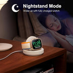 2026 Upgraded for Apple Watch Charger Magnetic Fast Charging Dock,Portable Wireless Charging Stand Compatible with iWatch Series Ultra/SE/11/10/9/8/7/6/5/4/3/2 Support Nightstand Mode-White