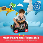Trunki Ride-On Kids Suitcase | Tow-Along Toddler Luggage | Carry-On Cute Bag with Wheels | Kids Luggage and Airplane Travel Essentials: Pedro Pirate Ship Black