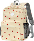 STEAMEDBUN Corduroy Kids Backpack for Girls Boys 3-8, Girls Backpack for Elementary Kindergarten - Strawberry