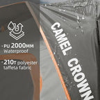 CAMEL CROWN Tents for Camping 4/8 Person Waterproof Tent Quick Setup Folding Outdoor Backpacking Tents Family Hiking