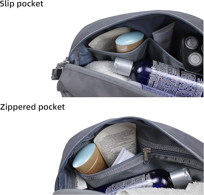 Travel Toiletry Bag 5L, Compact Travel Organizer with Waterproof TPU Wet/Dry Compartment