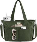 Bagstellar Corduroy Tote Bag for Women, 17 Pockets Laptop Work Tote Bag Lightweight Teacher Nurse Bible Bag for School Travel | with 40oz Cup Holder, Multi Compartment, Zipper Crossbody Bag, College Shoulder Bag, Daily Purse w/ Strap, Ideal Gift for Women