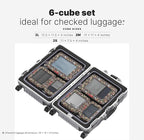 LeanTravel Premium Compression Packing Cubes for Travel - Suitcase Organizer Bags with Double Zipper & Breathable Mesh Panel - Space Saving Carry On Luggage Essentials (6-Pack, Flowers)