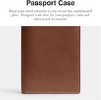 Passport Case in Natural Full-Grain Leather