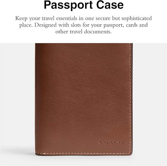 Passport Case in Natural Full-Grain Leather